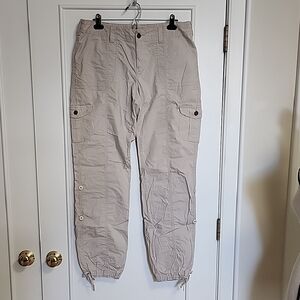 Boston Proper Womens Beige Cargo Pants